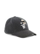 Berretto da baseball per bambino Karl Lagerfeld Kids grigio ricamato Z31198 016 KARL LAGERFELD KIDS 