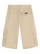 Cargo corti per bambino Kenzo Kids beige con applicazione K61644 255 KENZO KIDS 