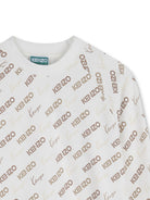 Felpa per bambino Kenzo Kids bianca con stampa logo all-over K61765 117 KENZO KIDS 