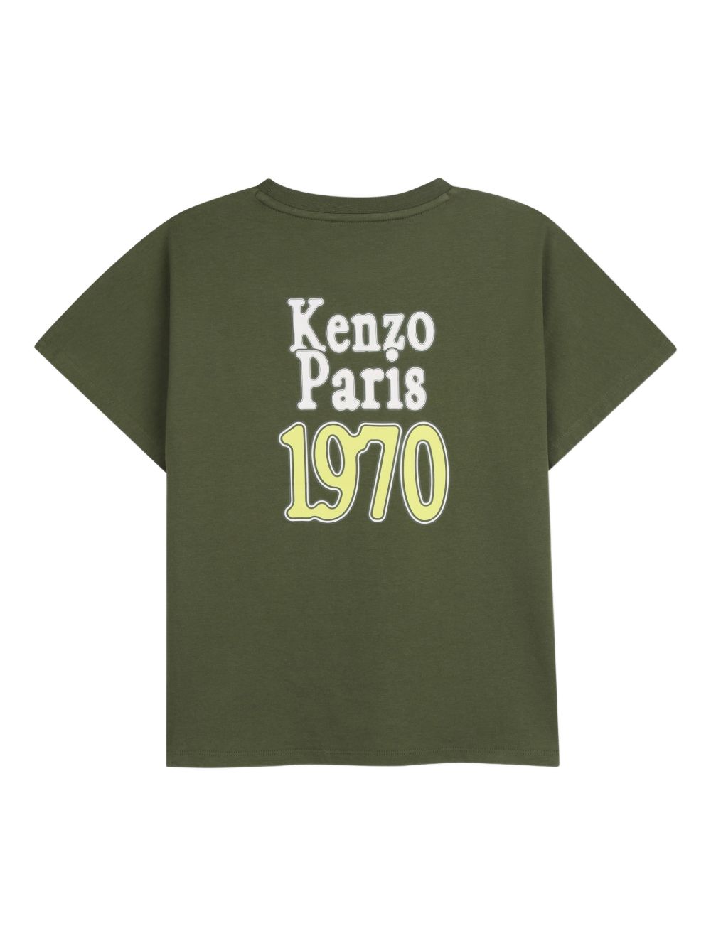 T-shirt per bambino Kenzo Kids verde con stampa logo sul retro K61884 64B KENZO KIDS 