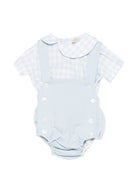 Set body e shorts per neonato La Stupenderia azzurro con motivo a quadretti 2TBCT53 M59Y51 LA STUPENDERIA KIDS 
