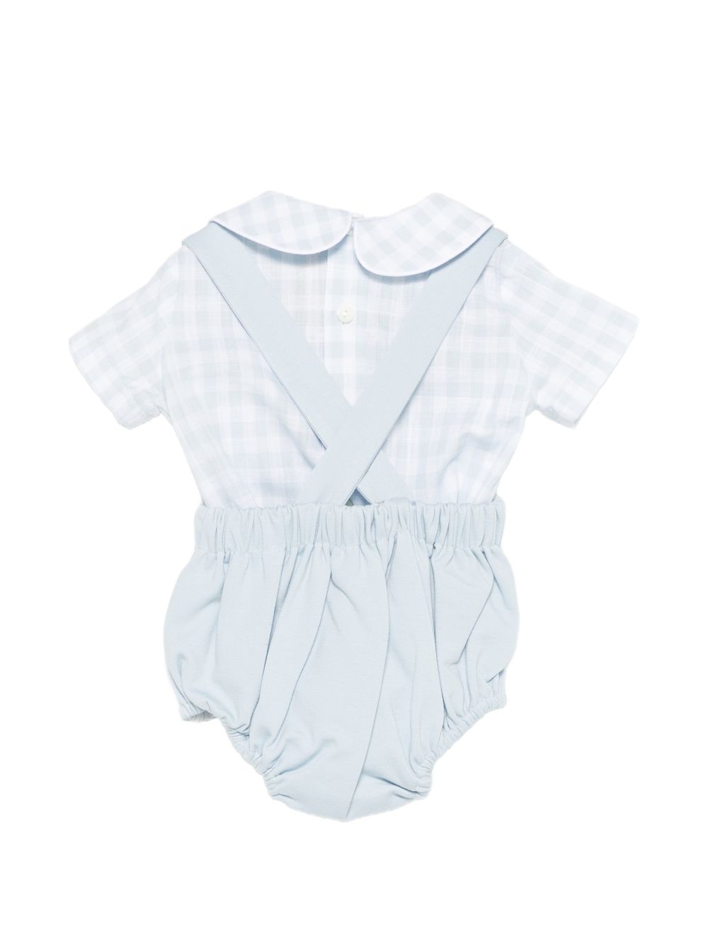 Set body e shorts per neonato La Stupenderia azzurro con motivo a quadretti 2TBCT53 M59Y51 LA STUPENDERIA KIDS 