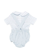 Set body e shorts per neonato La Stupenderia azzurro con motivo a quadretti 2TBCT53 M59Y51 LA STUPENDERIA KIDS 