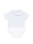 Set body e shorts per neonato La Stupenderia azzurro con motivo a quadretti 2TBCT53 M59Y51 LA STUPENDERIA KIDS 