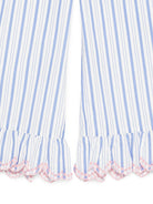 Pantaloni Loukini per bambina Louise Misha bianchi con design a righe azzurre GRI-S26-P0146 BLUE LOUISE MISHA KIDS 