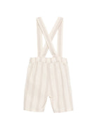 Shorts con bretelle per neonato Mariella Ferrari beige con vita elasticizzata sul retro PNG7BIS BEIGE MARIELLA FERRARI KIDS 