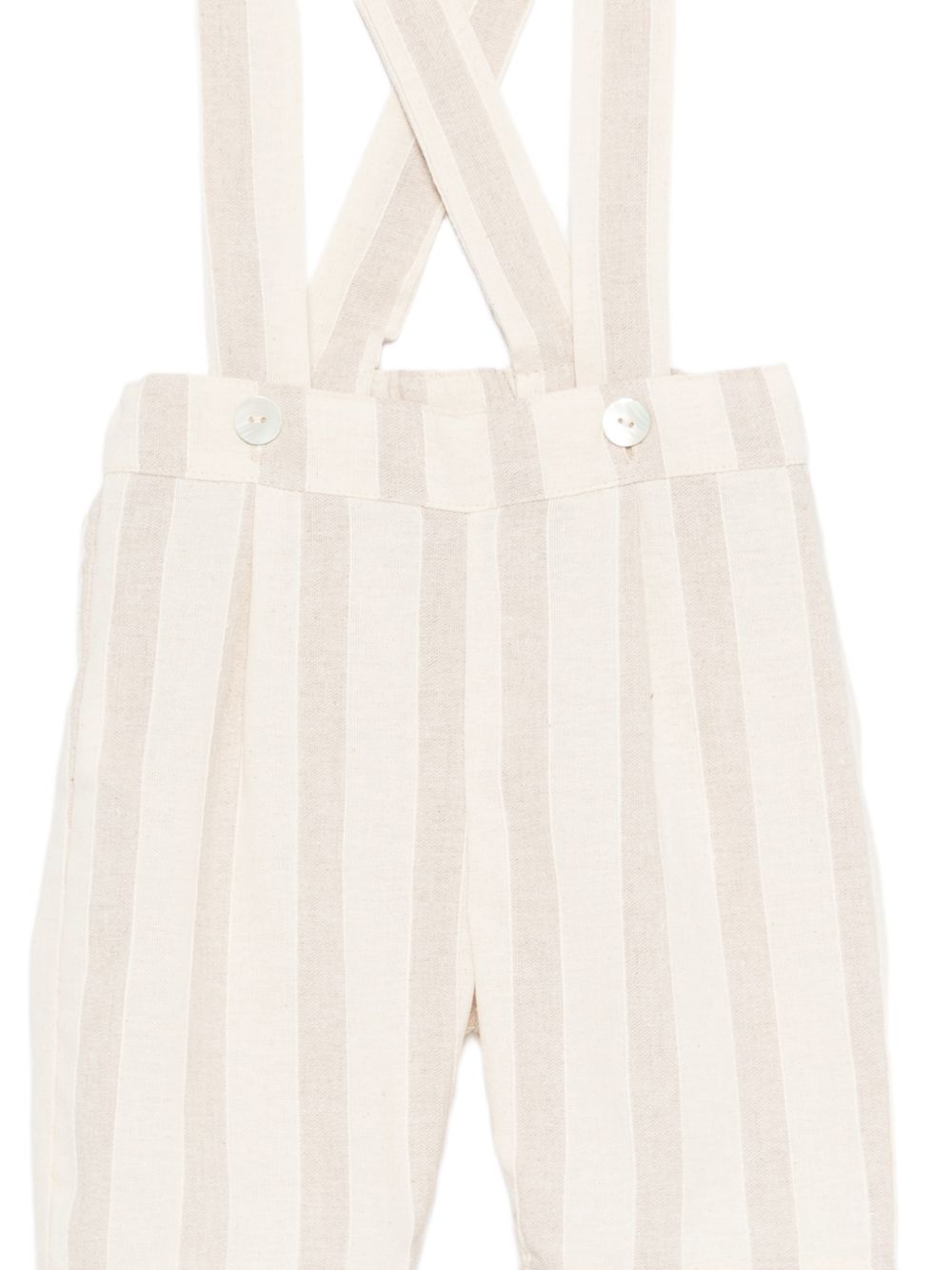 Shorts con bretelle per neonato Mariella Ferrari beige con vita elasticizzata sul retro PNG7BIS BEIGE MARIELLA FERRARI KIDS 