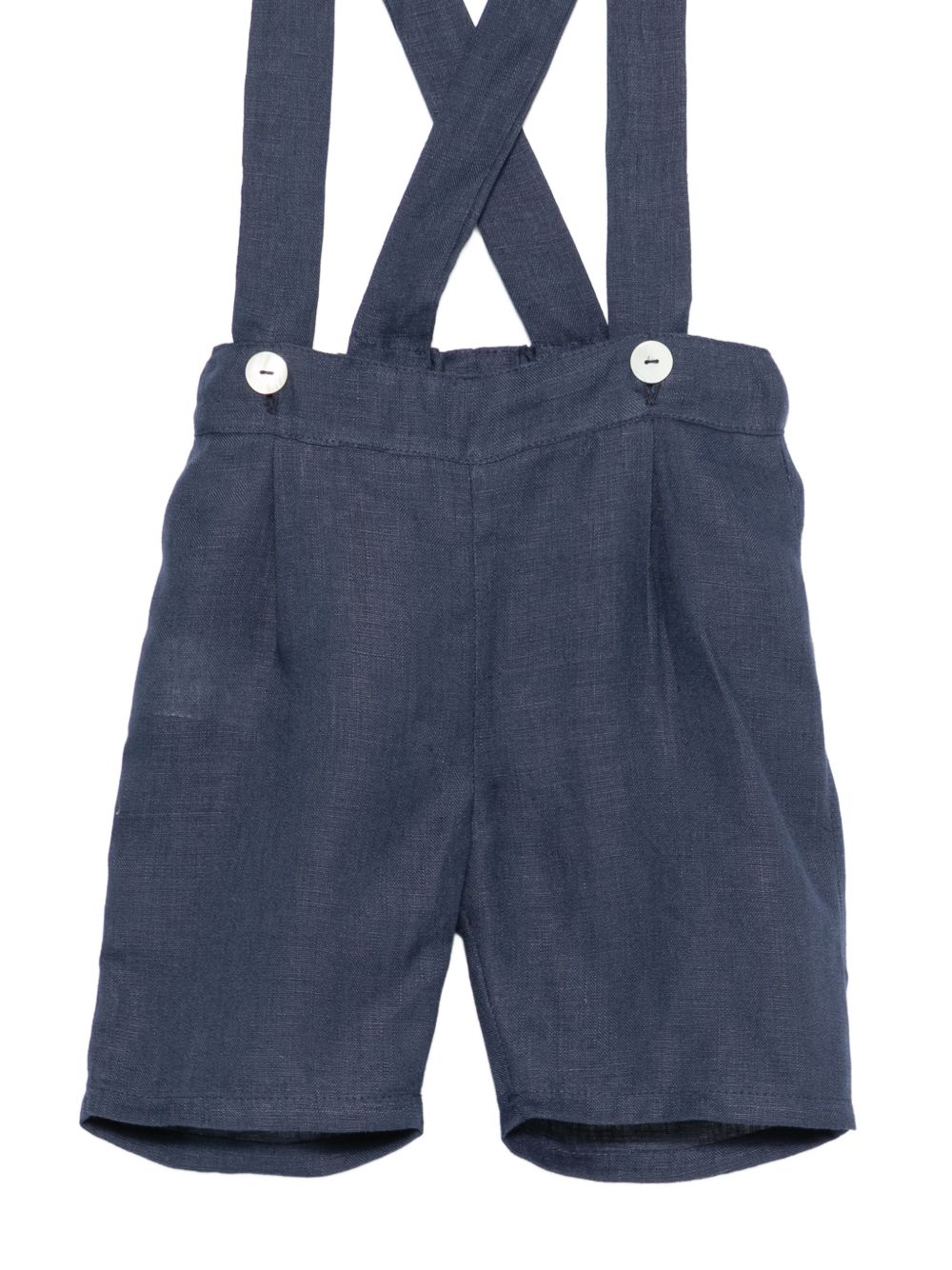 Shorts con bretelle per neonato Mariella Ferrari blu con vita elasticizzata sul retro PNG7BIS NAVY MARIELLA FERRARI KIDS 