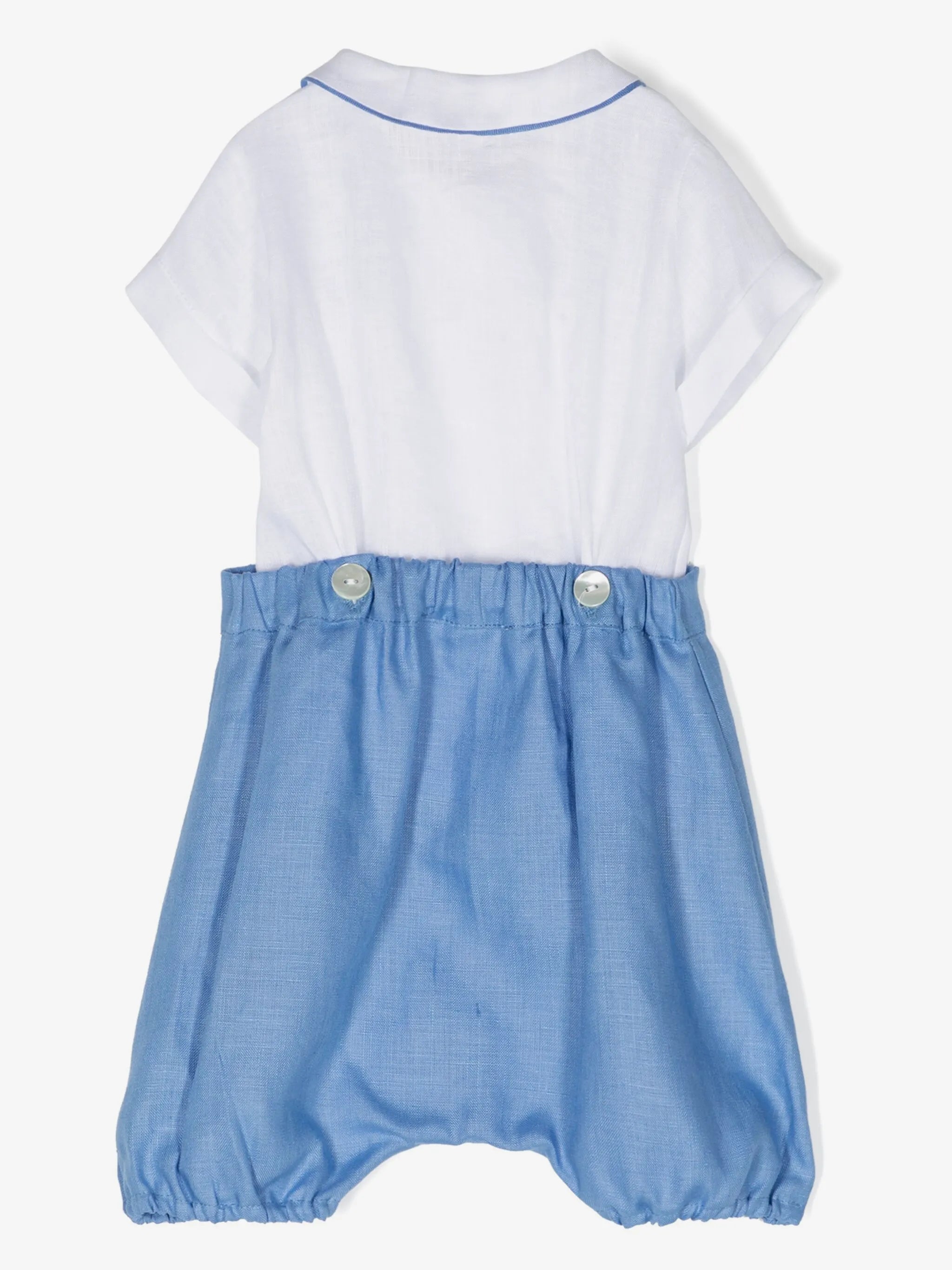 Set t-shirt e shorts per neonato Mariella Ferrari multicolore con colletto alla Peter Pan PLE5 P26 AZZURRO MARIELLA FERRARI KIDS 