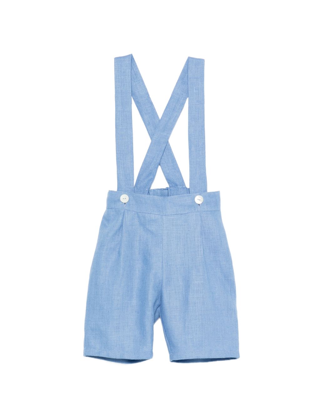 Shorts con bretelle per neonato Mariella Ferrari azzurri con vita elasticizzata sul retro PNG7BIS AVIO MARIELLA FERRARI KIDS 