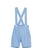 Shorts con bretelle per neonato Mariella Ferrari azzurri con vita elasticizzata sul retro PNG7BIS AVIO MARIELLA FERRARI KIDS 