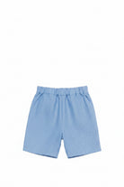 Shorts con bretelle* per neonato Mariella Ferrari azzurri con vita elasticizzata sul retro PNG7BIS AVIO MARIELLA FERRARI KIDS 