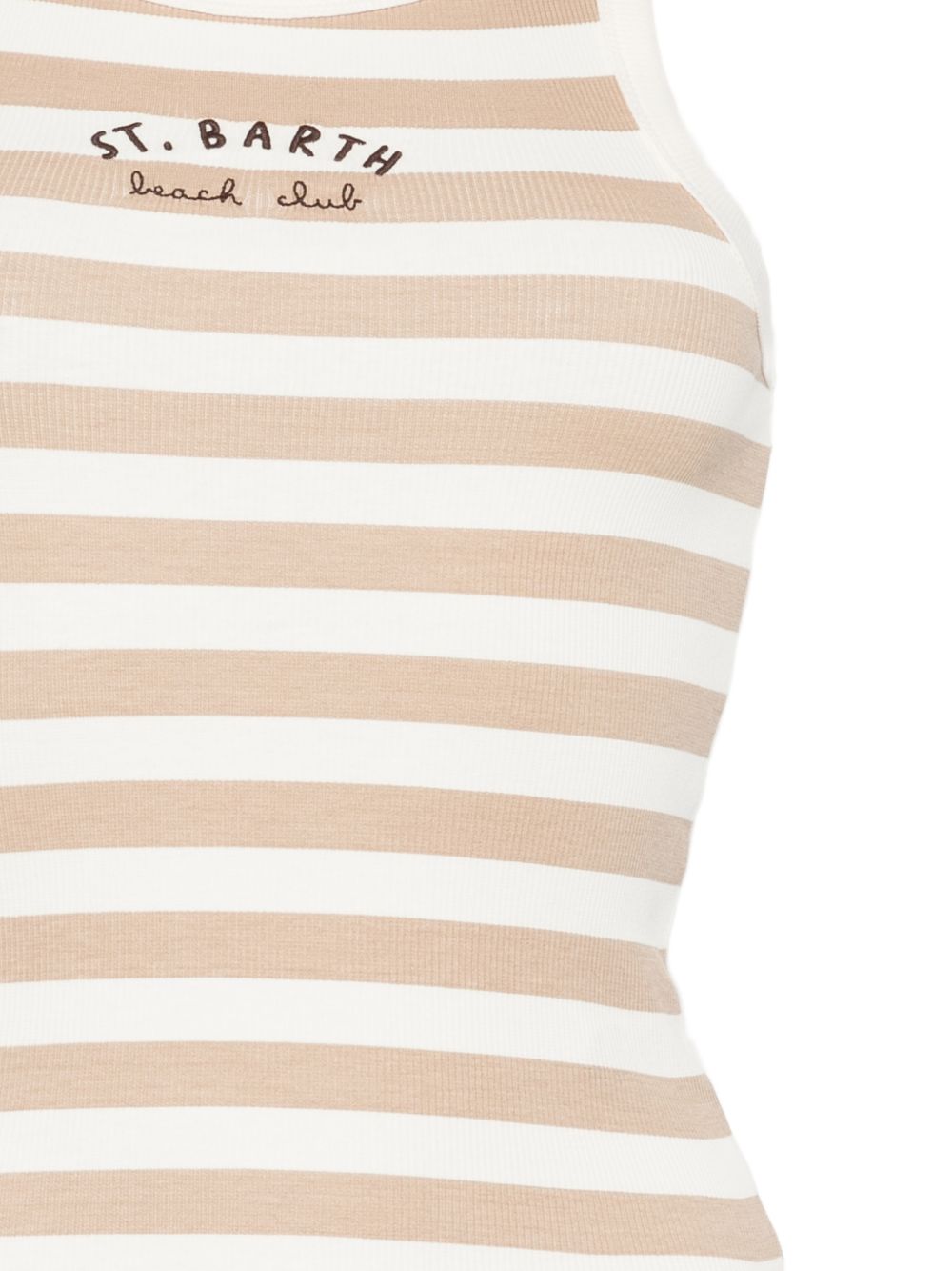 Canotta Ada per donna MC2 Saint Barth beige con motivo a righe AAD001 02259L MC2 ST. BARTH 