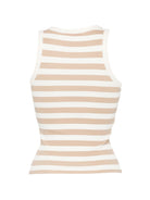 Canotta Ada per donna MC2 Saint Barth beige con motivo a righe AAD001 02259L MC2 ST. BARTH 