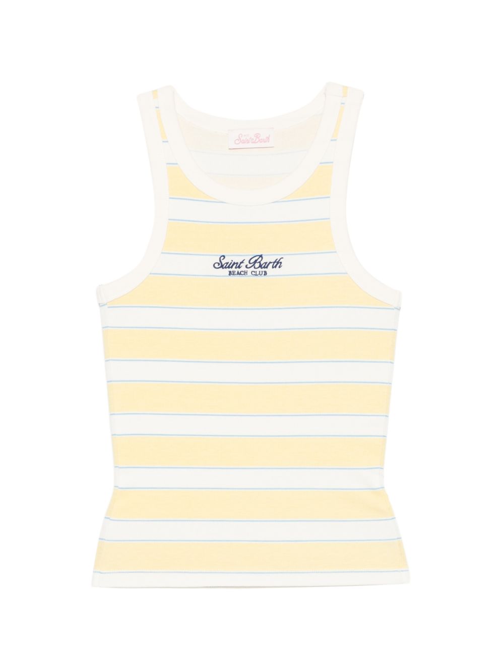 Canotta da donna MC2 Saint Barth gialla con motivo a righe AAD001 02678L MC2 ST. BARTH 