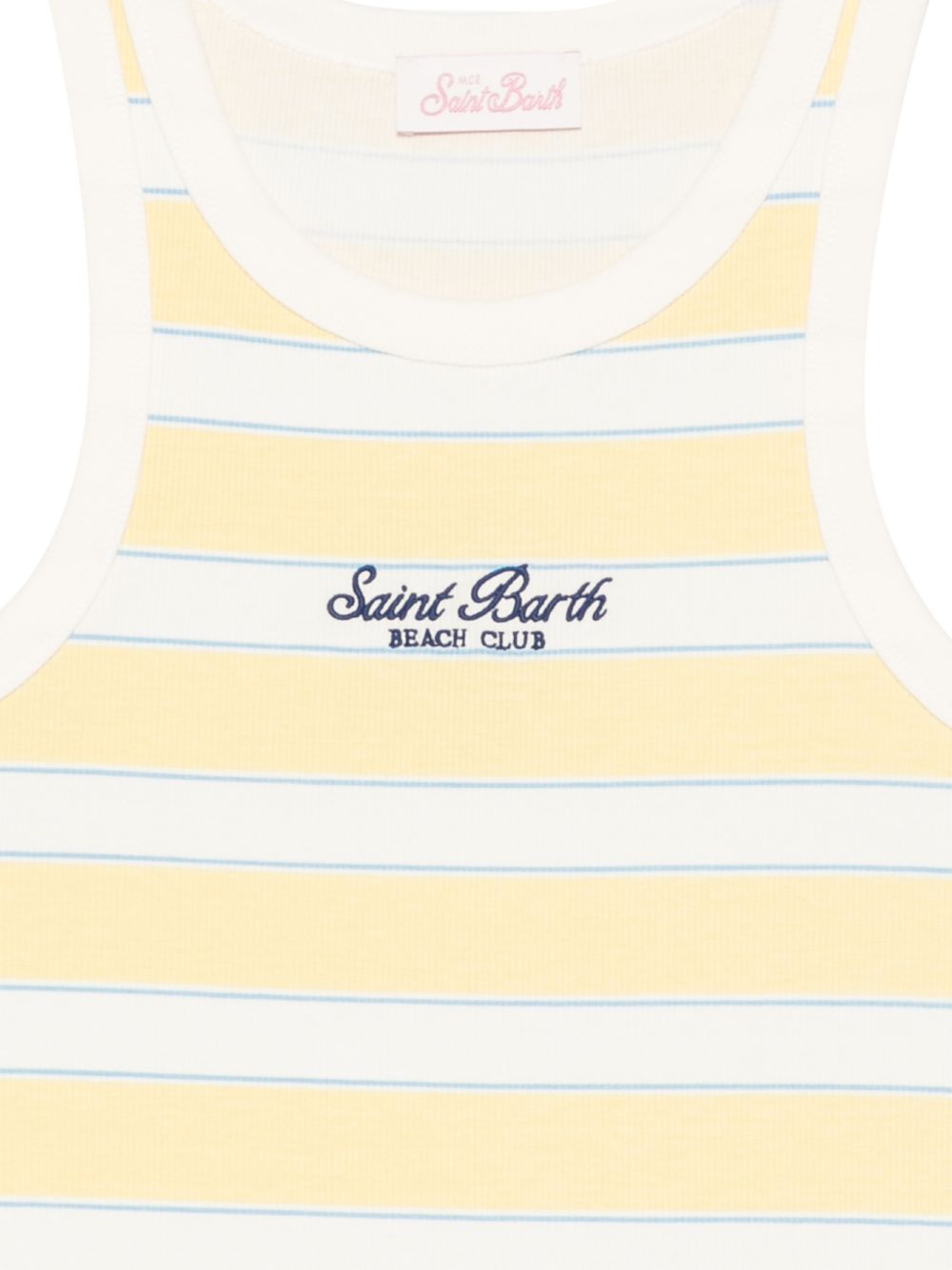 Canotta da donna MC2 Saint Barth gialla con motivo a righe AAD001 02678L MC2 ST. BARTH 