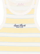 Canotta da donna MC2 Saint Barth gialla con motivo a righe AAD001 02678L MC2 ST. BARTH 