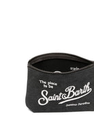 Clutch Aline MC2 Saint Barth grigio con ricamo a contrasto ALI0047 01265L MC2 ST. BARTH KIDS 