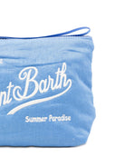 Pochette Aline MC2 Saint Barth azzurra con logo a contrasto sul davanti ALI0051 00552L MC2 ST. BARTH KIDS 