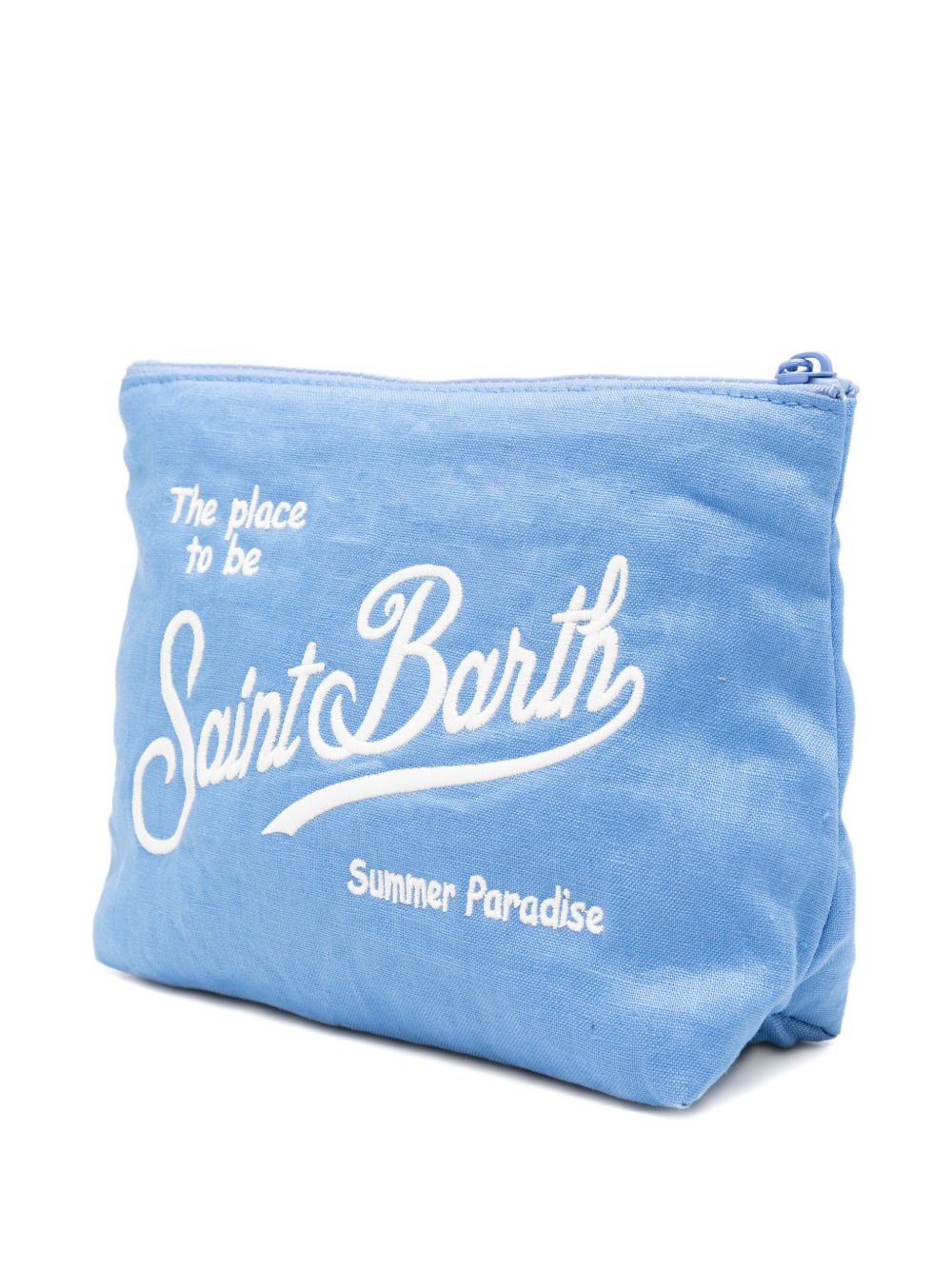 Pochette Aline MC2 Saint Barth azzurra con logo a contrasto sul davanti ALI0051 00552L MC2 ST. BARTH KIDS 
