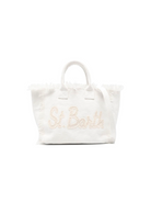 Borsa Colette MC2 Saint Barth bianca con logo ricamato sul davanti COL0002 02561L MC2 ST. BARTH KIDS 