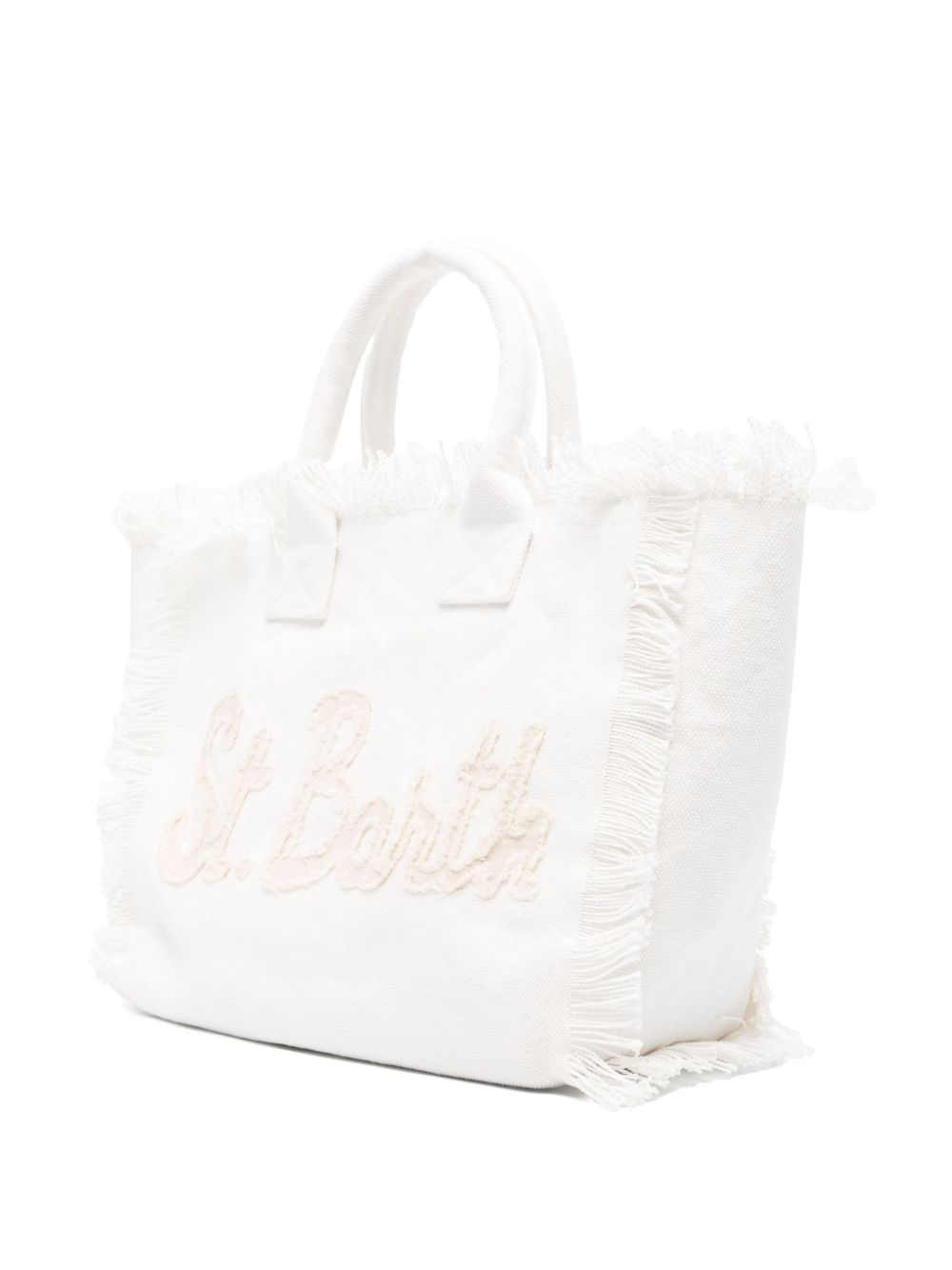 Borsa Colette MC2 Saint Barth bianca con logo ricamato sul davanti COL0002 02561L MC2 ST. BARTH KIDS 