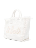 Borsa Colette MC2 Saint Barth bianca con logo ricamato sul davanti COL0002 02561L MC2 ST. BARTH KIDS 