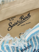 Borsa tote Colette MC2 Saint Barth azzurra con motivo a righe COL0018 00398L MC2 ST. BARTH KIDS 