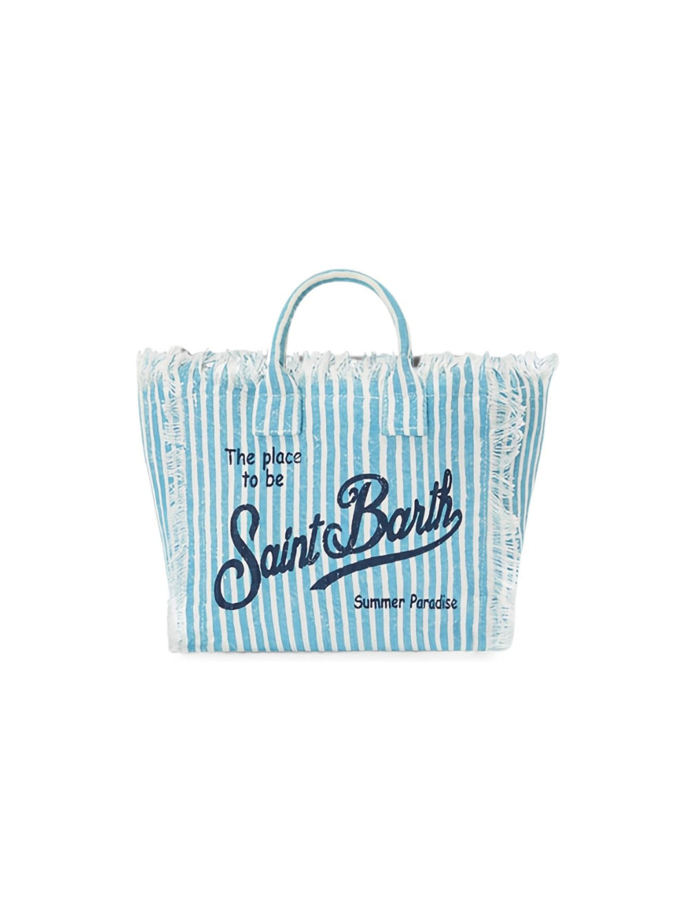 Borsa tote Colette MC2 Saint Barth azzurra con motivo a righe COL0018 00398L MC2 ST. BARTH KIDS 
