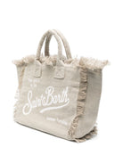 Borsa tote Colette MC2 Saint Barth beige con stampa logo COL0018 01139L MC2 ST. BARTH KIDS 