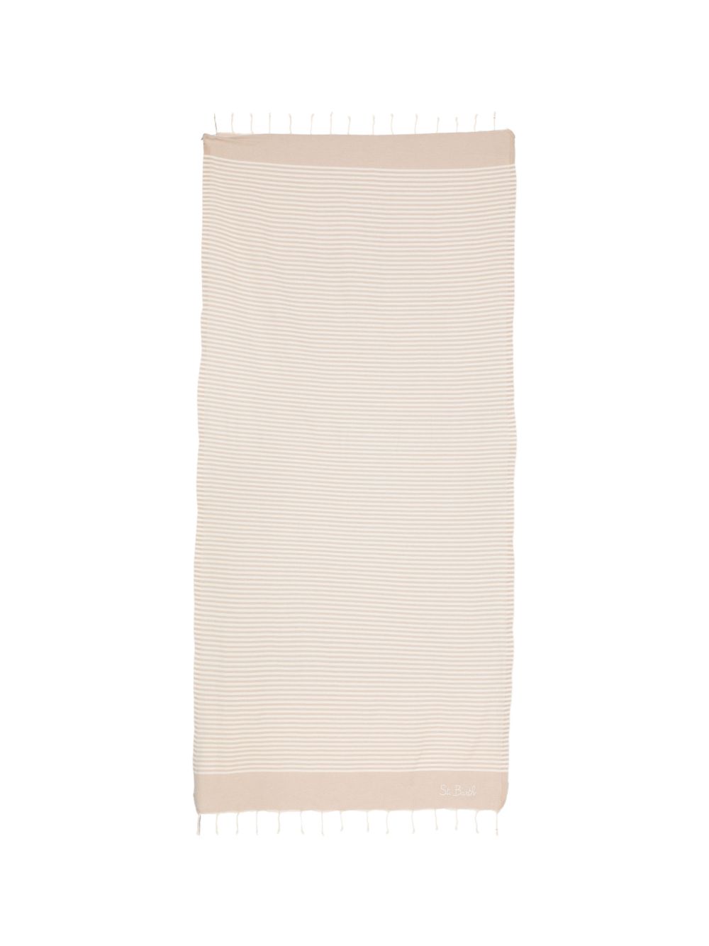Telo mare MC2 Saint Barth beige e bianco con motivo a righe FOUT012 07694L MC2 ST. BARTH 