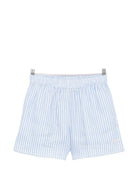 Shorts da donna MC2 Saint Barth azzurro con motivo a righe verticali MEA002 07571L MC2 ST. BARTH 