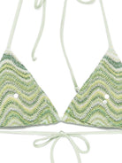 Bikini per donna MC2 Saint Barth verde a maglia a zigzag con paillettes VIR0001 01209L MC2 ST. BARTH 