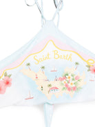 Bikini per donna MC2 Saint Barth azzurro con stampa floreale VIR0001 09097L MC2 ST. BARTH 