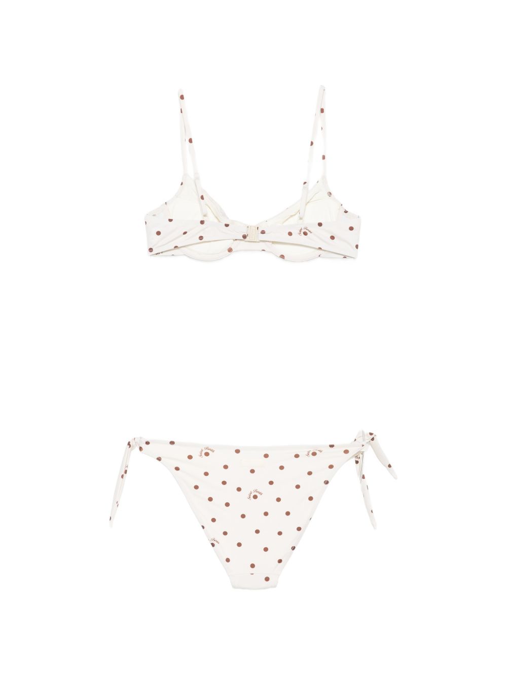 Bikini per donna MC2 Saint Barth beige con motivo a pois YAL0001 03521L MC2 ST. BARTH 