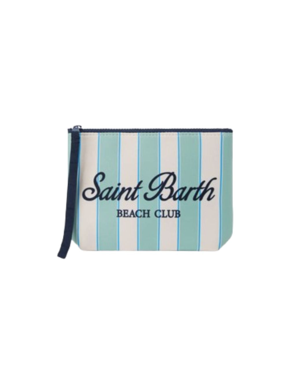 Pochette Aline MC2 Saint Barth azzurra con design a righe ALIN001 00606L MC2 ST. BARTH KIDS 