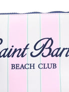 Pochette Aline MC2 Saint Barth bianca e rosa con designa righe ALIN001 00760L MC2 ST. BARTH KIDS 