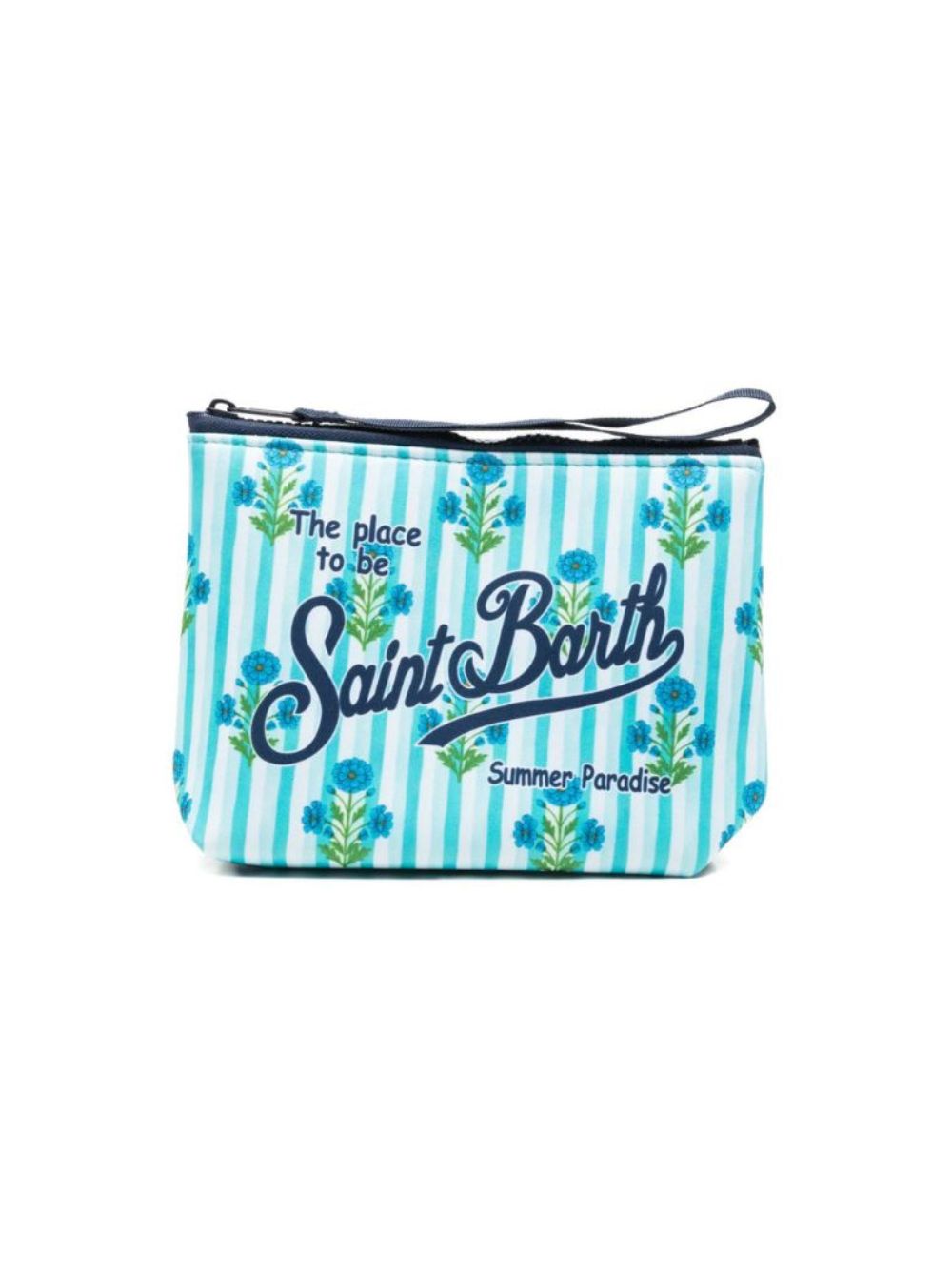 Pochette Aline MC2 Saint Barth azzurra con logo sul davanti ALIN001 00904L MC2 ST. BARTH KIDS 