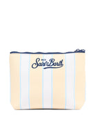 Pochette Aline MC2 Saint Barth gialla con design a righe ALIN001 03279L MC2 ST. BARTH KIDS 