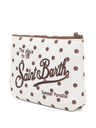 Pochette Aline MC2 Saint Barth beige con stampa a pois ALIN001 03287L MC2 ST. BARTH KIDS 
