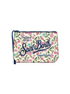Pochette Aline MC2 Saint Barth beige con stampa floreale all-over ALIN001 03676L MC2 ST. BARTH KIDS 