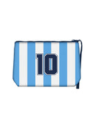 Pochette Aline MC2 Saint Barth bianco e azzurro con logo Napoli ALIN001 07441L MC2 ST. BARTH KIDS 
