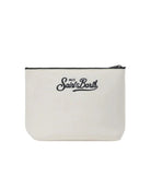 Pochette Aline MC2 Saint Barth bianca con stampa Racing Team sul davanti ALIN001 07773L MC2 ST. BARTH KIDS 
