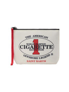 Pochette Aline MC2 Saint Barth bianca con stampa Racing Team sul davanti ALIN001 07773L MC2 ST. BARTH KIDS 