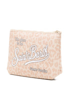 Pochette Aline MC2 Saint Barth beige con stampa animalier ALIN001 09411L MC2 ST. BARTH KIDS 