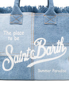 Borsa tote ColetteMC2 Saint Barth blu con design patchwork COL0001 00402L MC2 ST. BARTH KIDS 