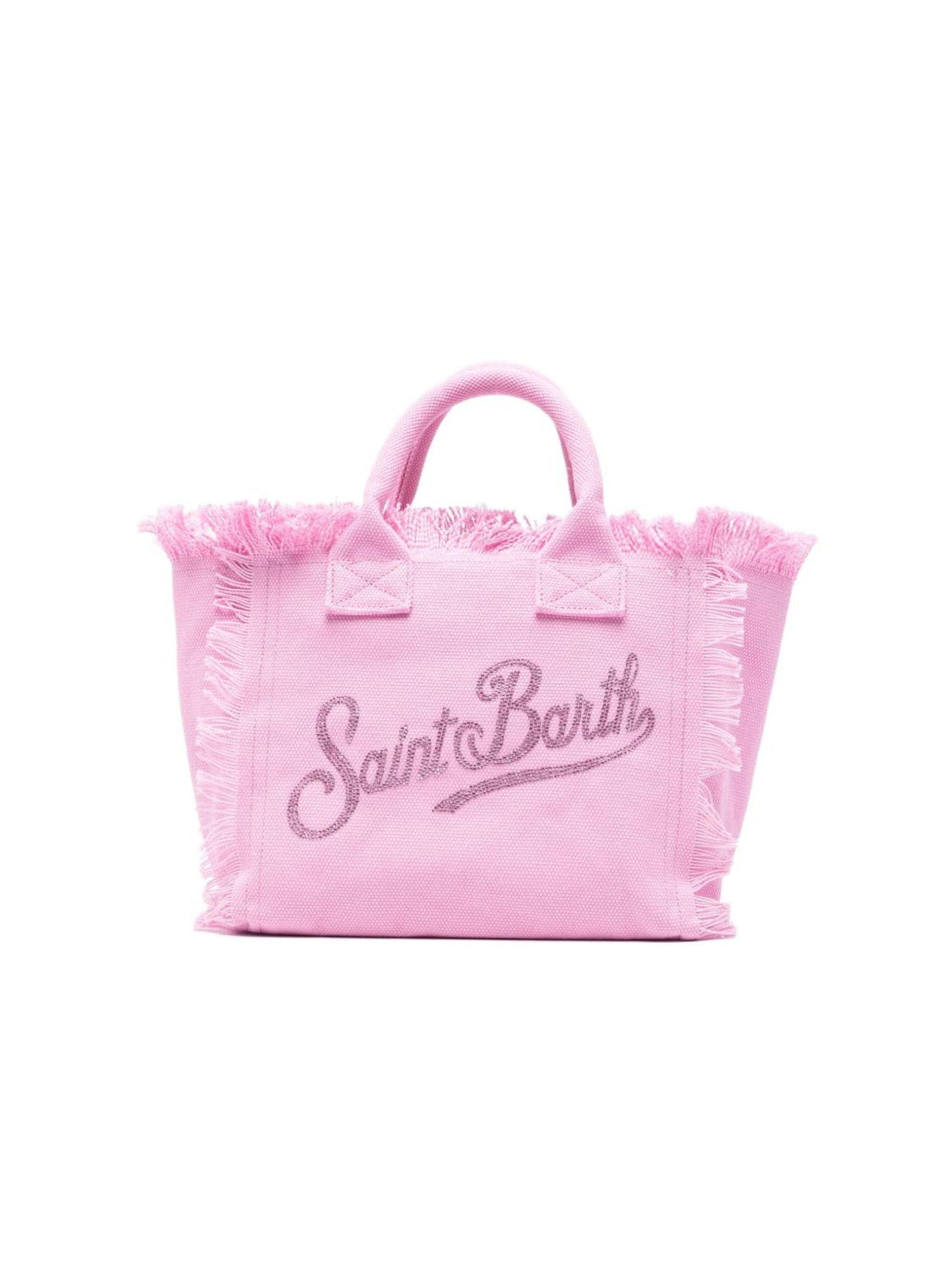 Borsa Colette MC2 Saint Barth rosa con logo impreziosito da strass sul davanti COL0001 00403L MC2 ST. BARTH KIDS 