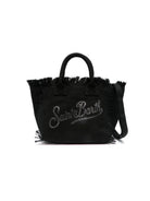 Borsa Colette MC2 Saint Barth nera con logo impreziosito da strass COL0001 02563L MC2 ST. BARTH KIDS 