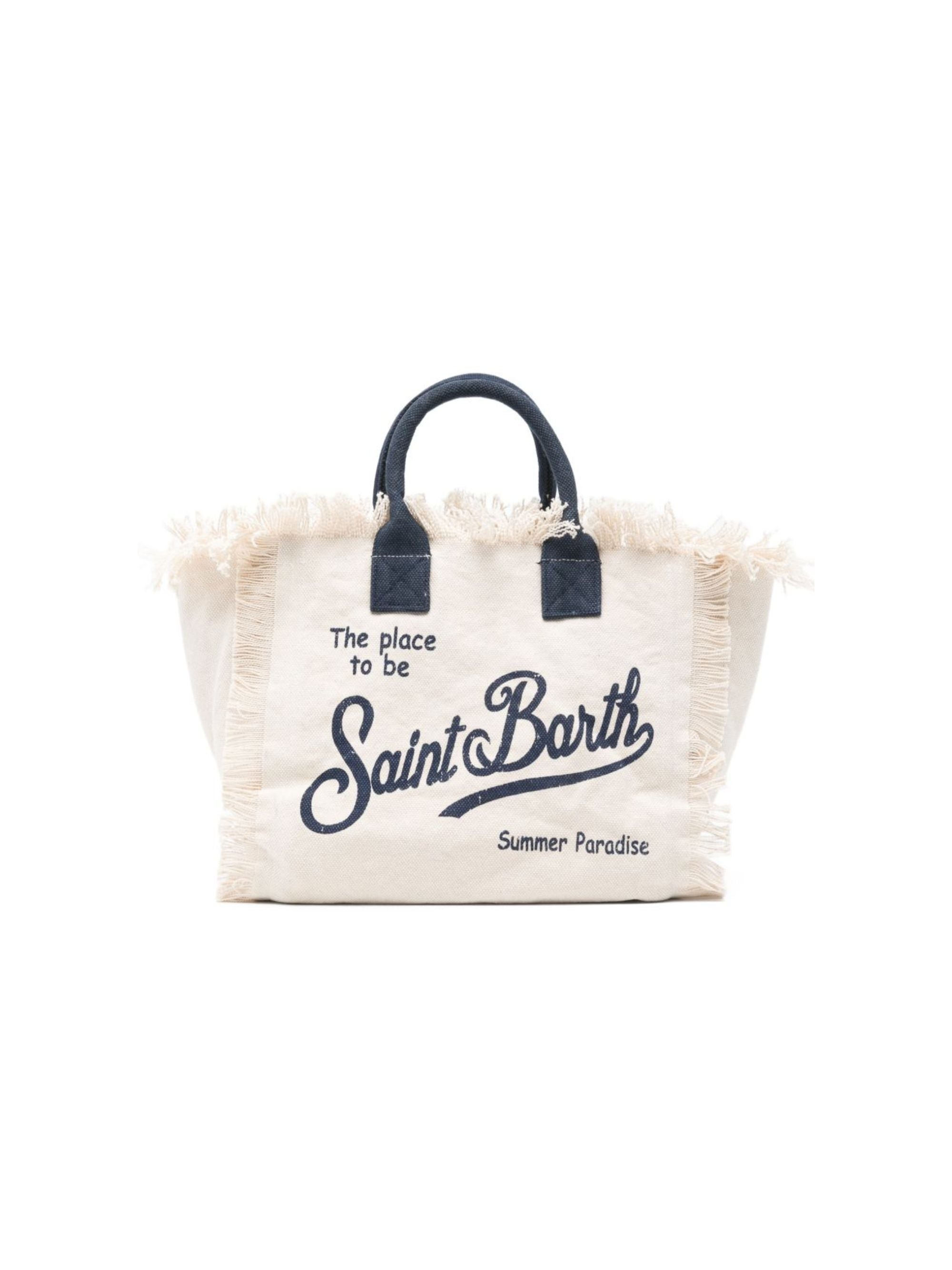 Borsa Colette MC2 Saint Barth beige con logo a contrasto sul davanti COL0001 02564L MC2 ST. BARTH KIDS 