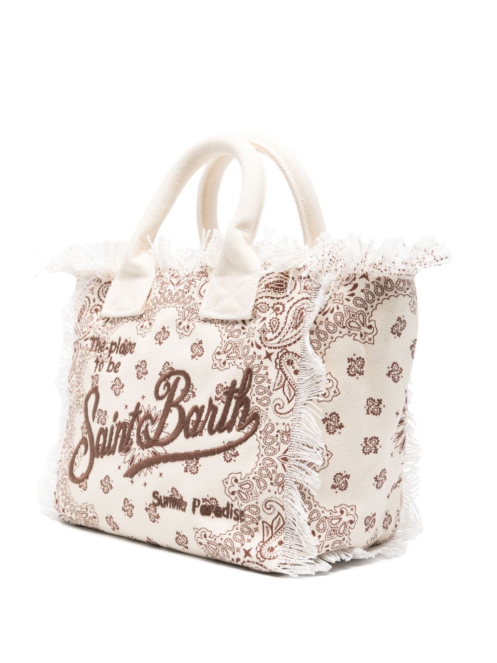 Borsa tote Colette MC2 Saint Barth beige con stampa grafica all-over COL0001 02565L MC2 ST. BARTH KIDS 